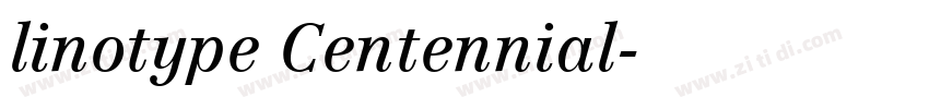linotype Centennial字体转换